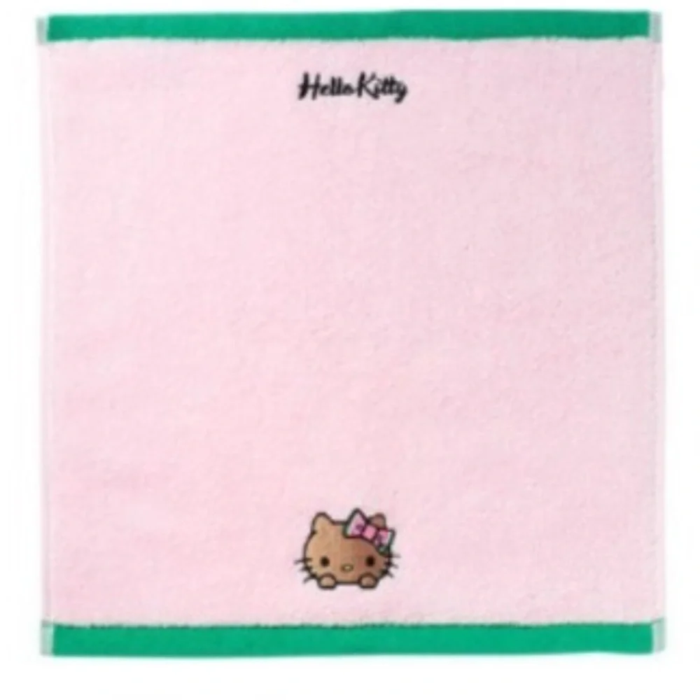Hello Kitty Pink Towel with Green Trim